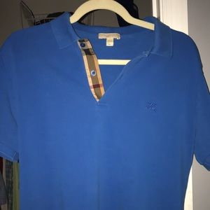 Burberry Shirt Blue Men's Medium M cotton collar